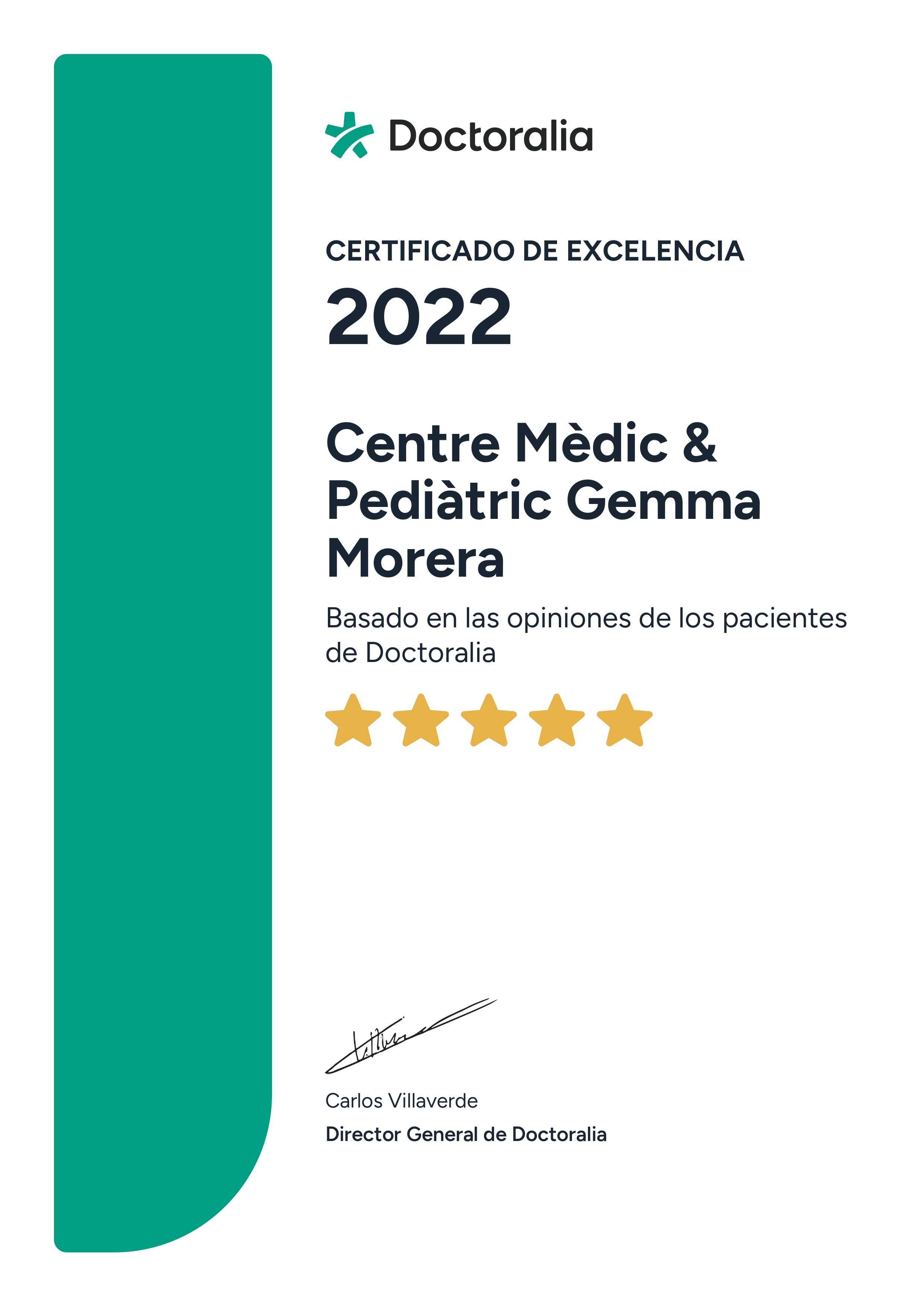 Certificado de Excelencia 2022